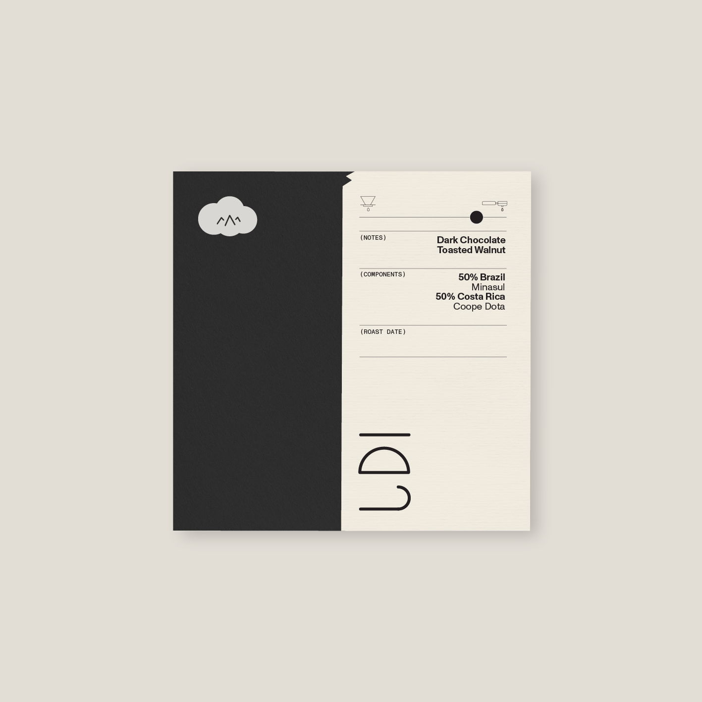 Cloud Picker Coffee Formation coffee blend in a bag with a clear label and fresh coffee beans visible in the image.