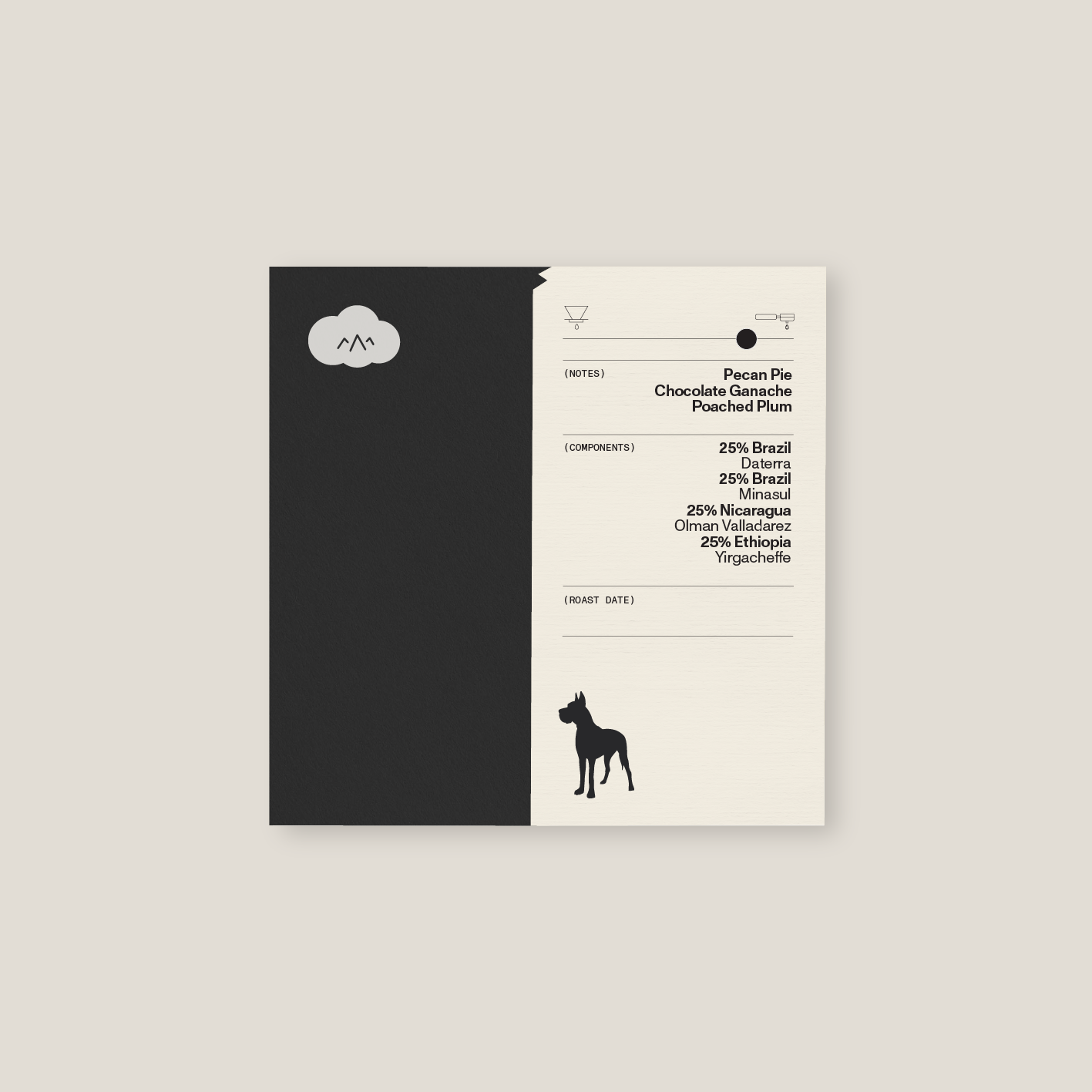 Cloud Picker Coffee Henry coffee blend packaging shot, top view of the coffee bag with branding and label details.