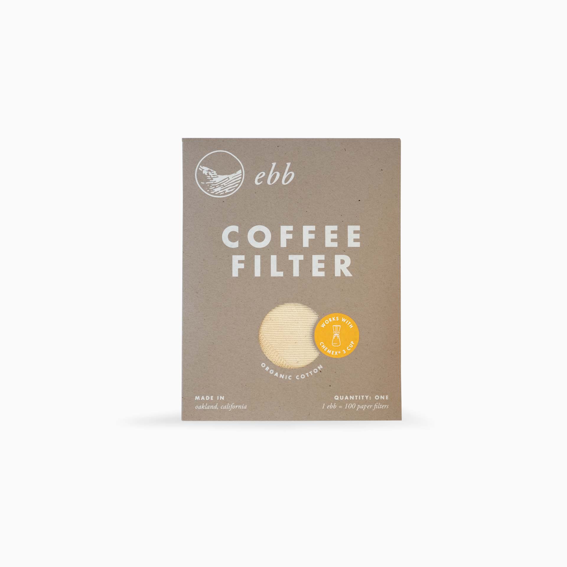 Ebb Organic Cotton Coffee Filter